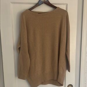 Hatch Maternity Cozy Tan Crew Neck Sweater